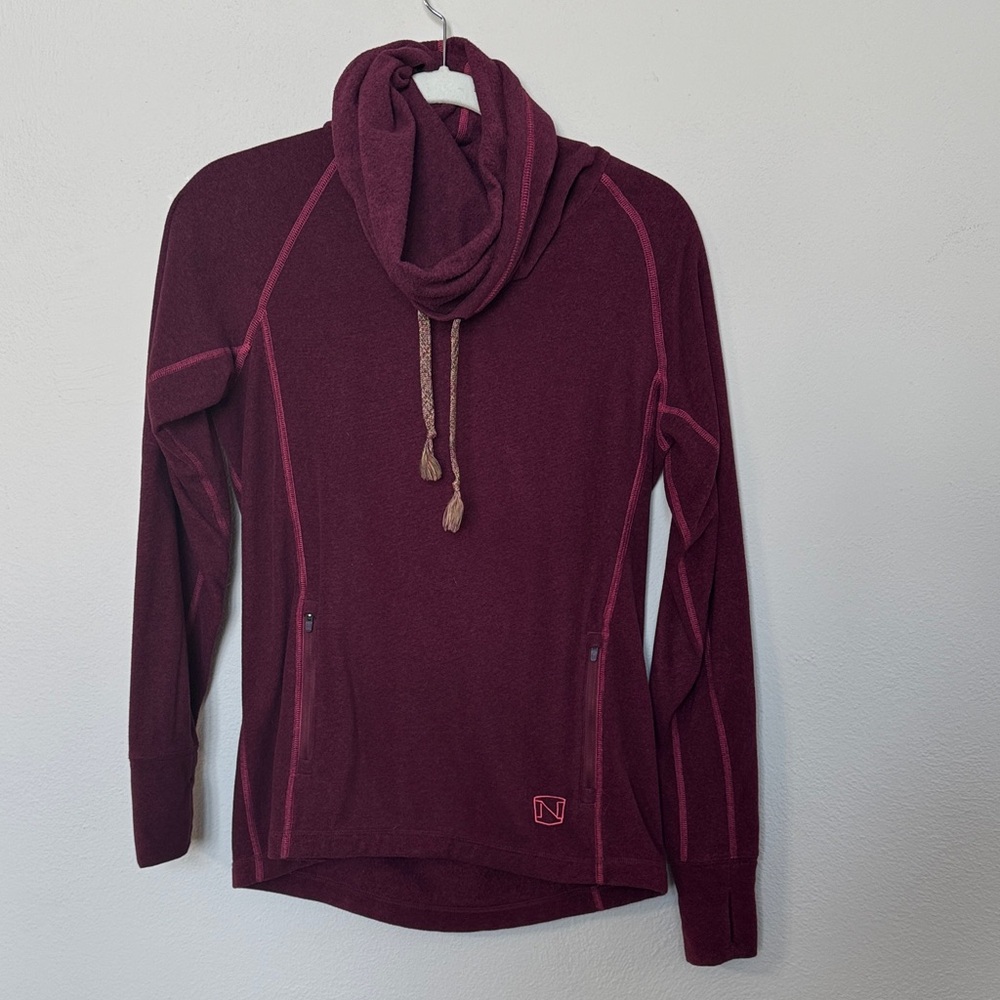 Chic Burgundy Cowl Neck Sweater